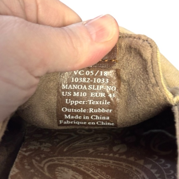 OluKai Manoa Canvas Slip-On Drop-Heel Shoes in Tan – Men’s Sz 10
